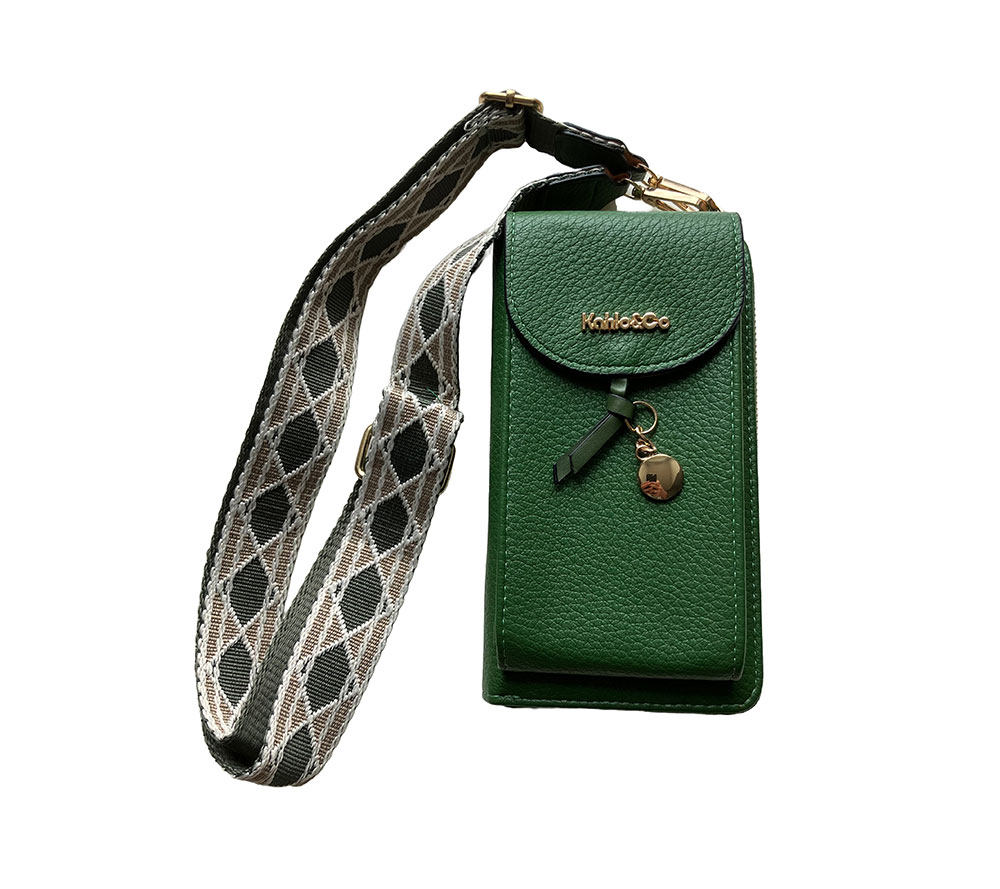 Pochettes en simili cuir large lanière